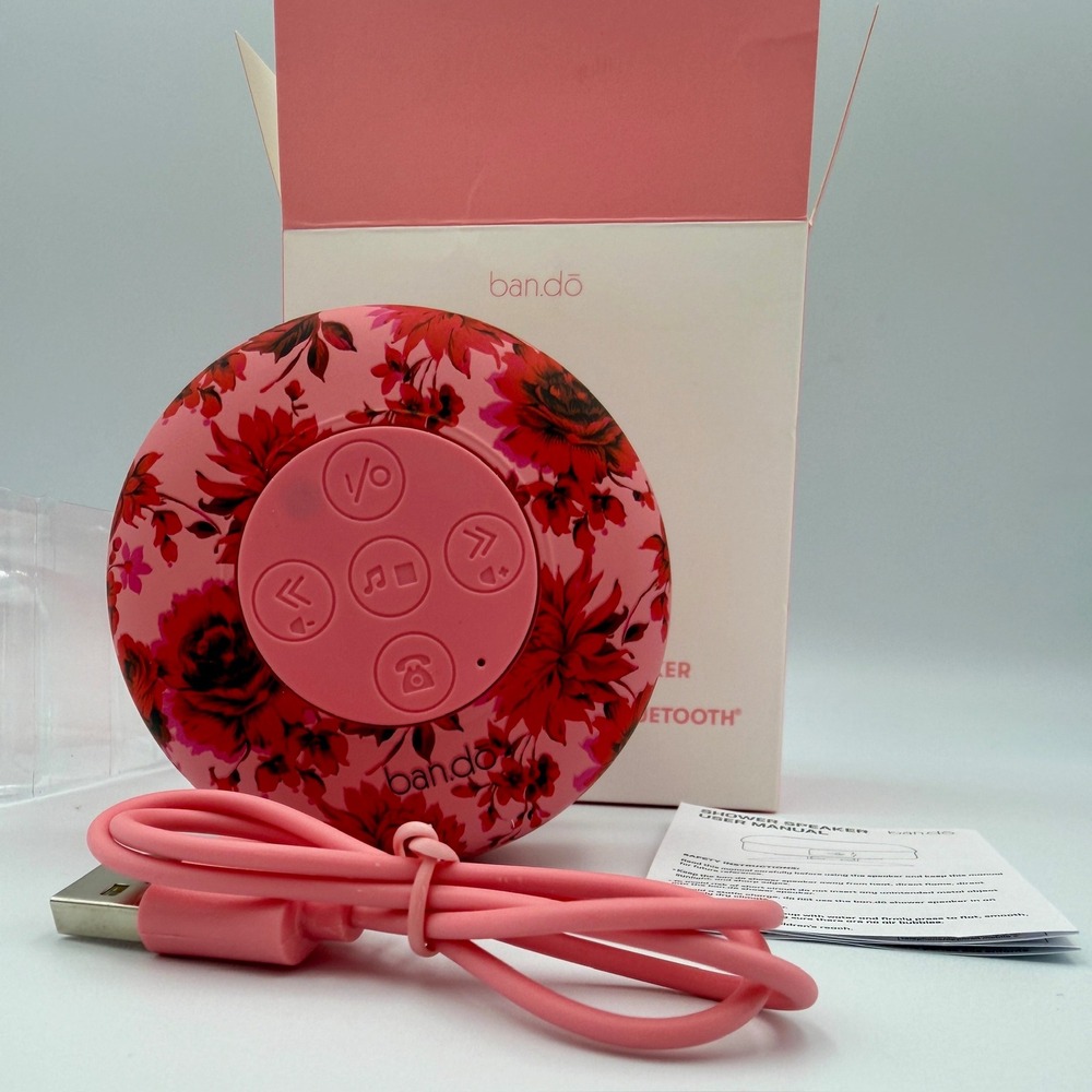 Ban.do Bluetooth Shower Speaker Pink Floral Water Resistant BAN-LI-032